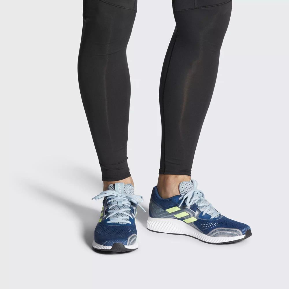 Adidas Aerobounce 2 Tenis Para Correr Azules Para Hombre (MX-80819)